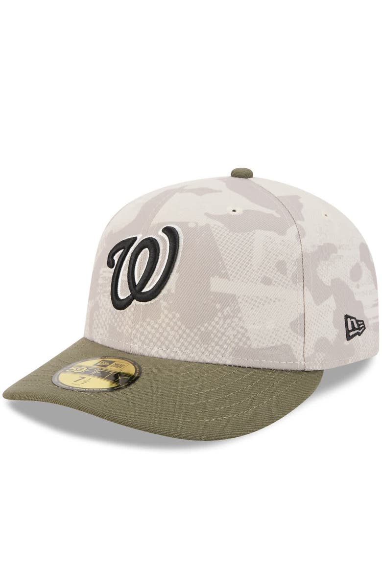 New Era Men's New Era Light Beige/Olive Washington Nationals 2025 Armed Forces Day 59FIFTY Fitted Hat, Alternate, color, Light Beige