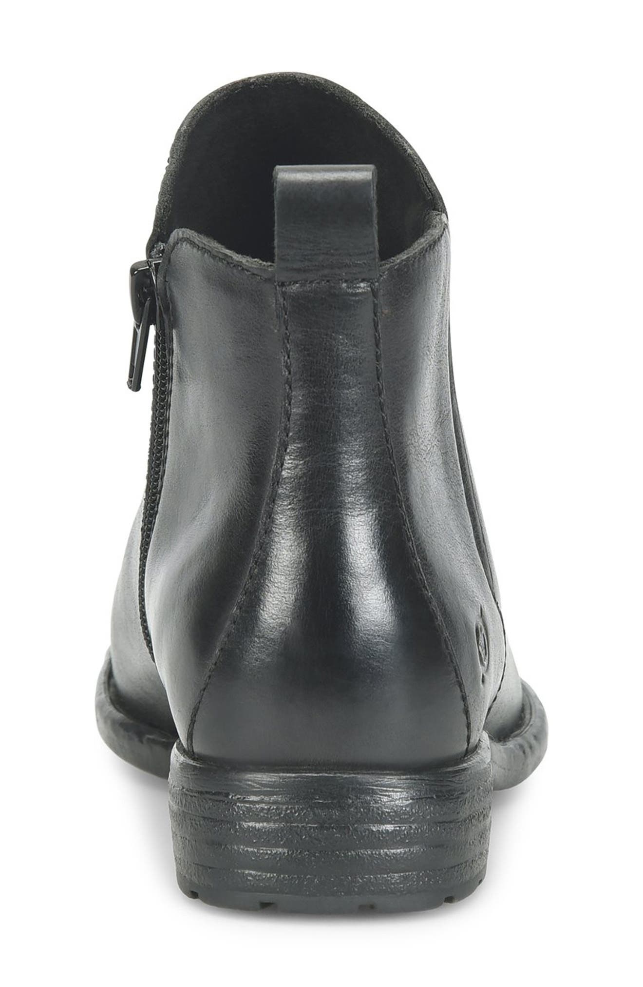 Børn Crosley Side Zip Bootie, Alternate, color, Black Leather