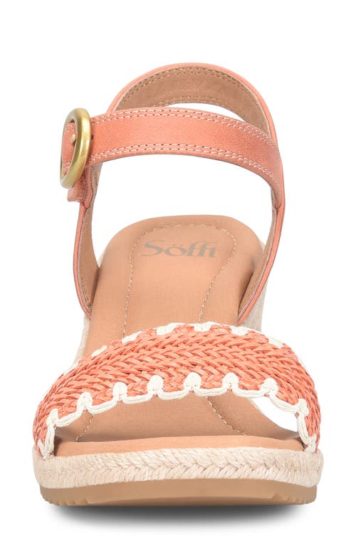 Söfft Inez Wedge Sandal In Papaya