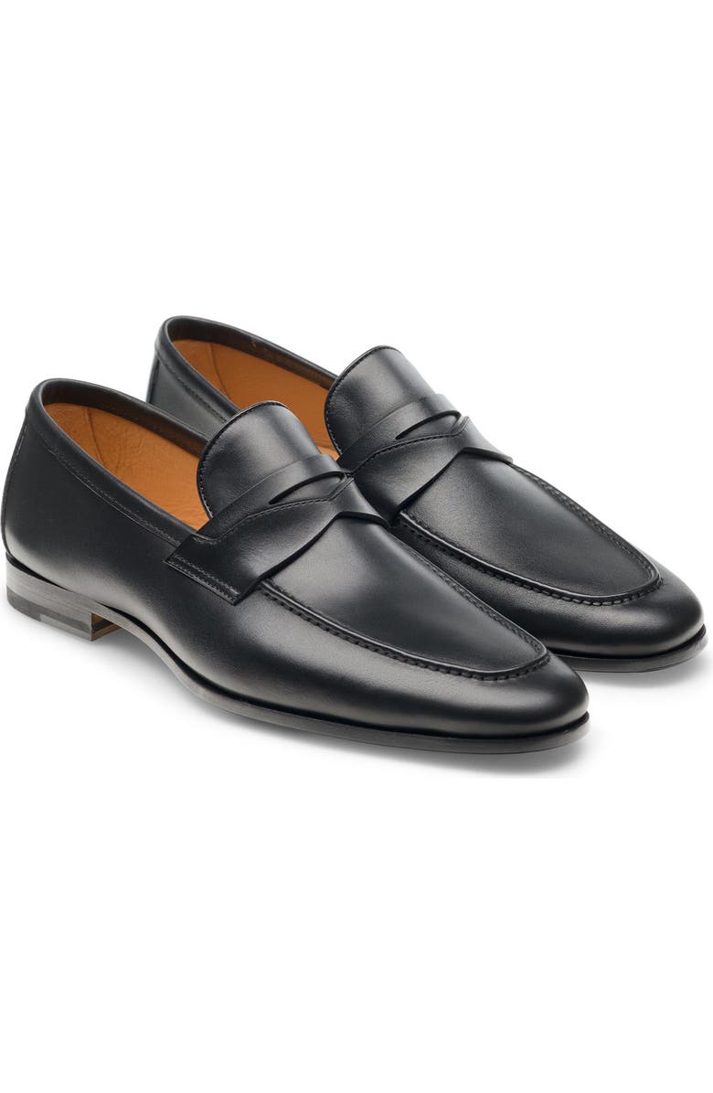 Magnanni Sasso Penny Loafer, Main, color, Black