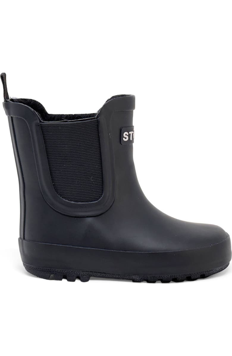 STONZ Faux Fur Lined Waterproof Rain Boot, Alternate, color, Black