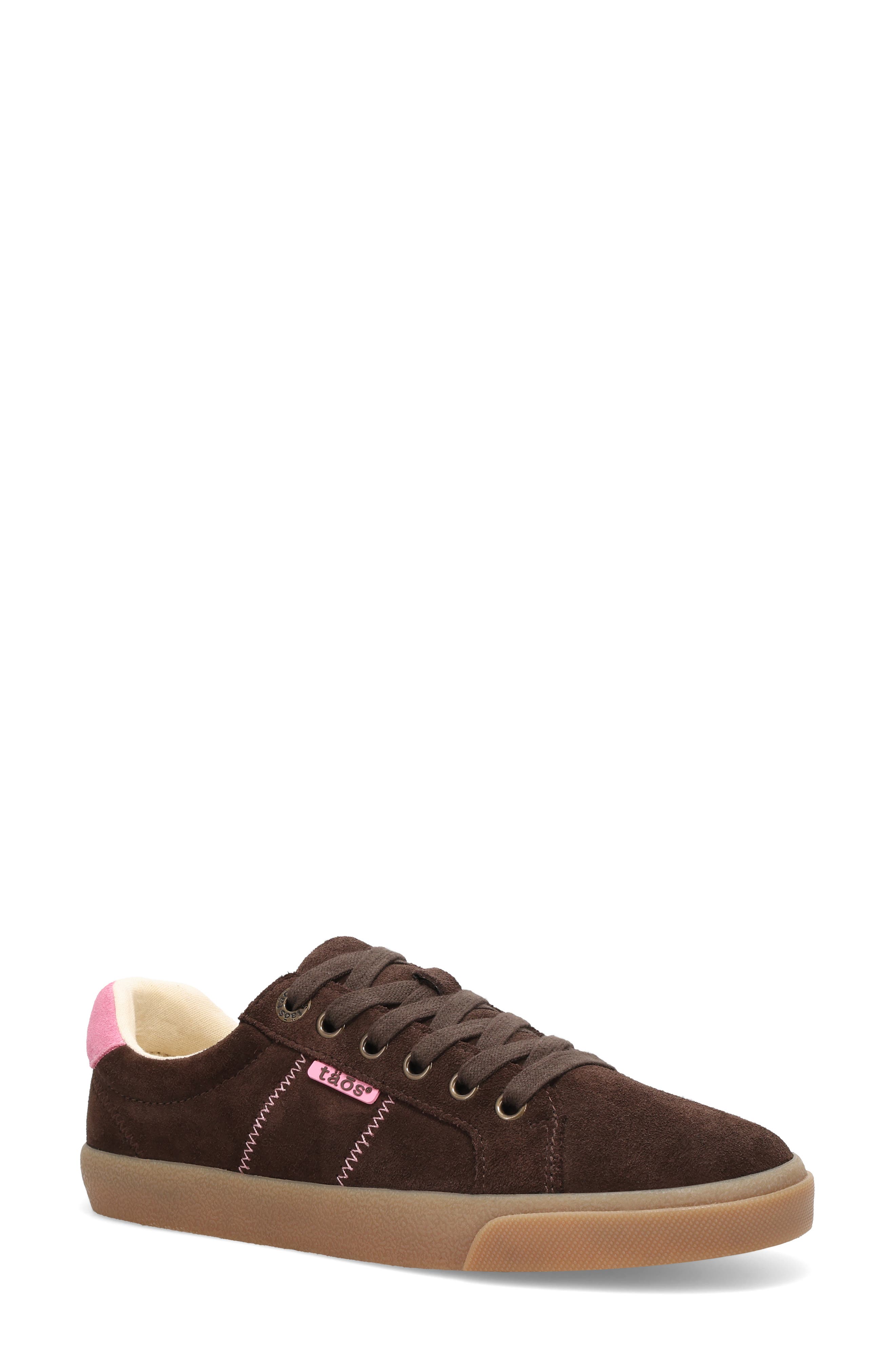 BROWN/ PINK SUEDE
