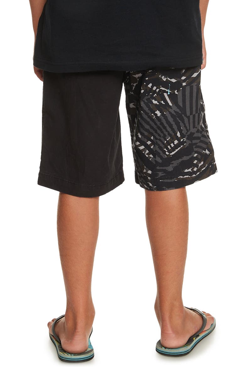 Kids' Radical Times Stretch Cotton Shorts, Alternate, color, BLACK
