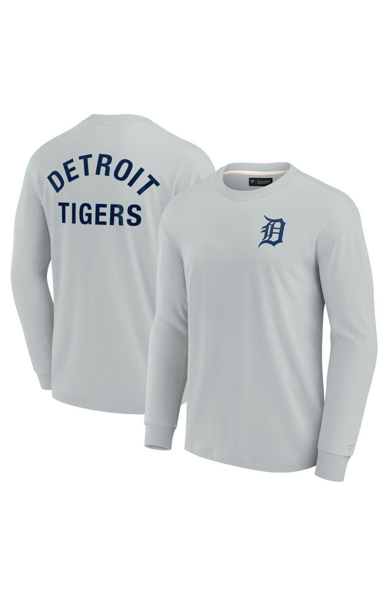 Fanatics Signature Unisex Fanatics Signature Gray Detroit Tigers Elements Super Soft Long Sleeve T-Shirt, Main, color, 