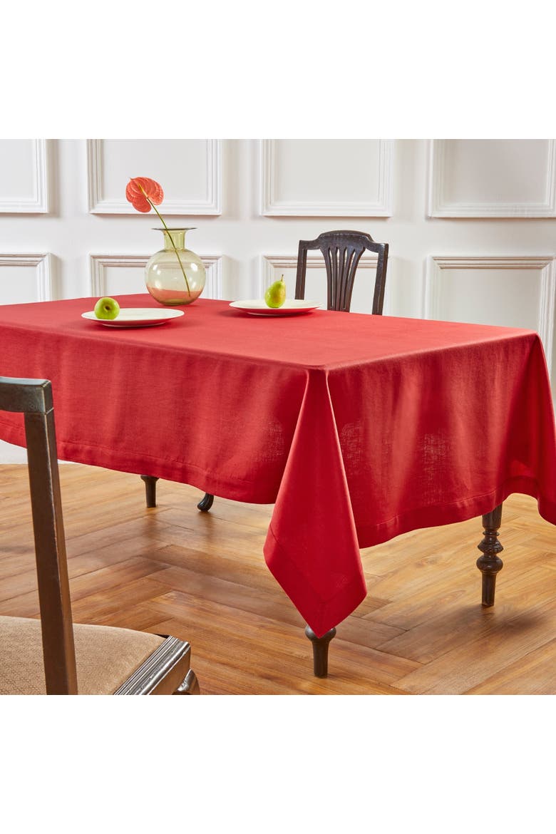 Linen Tablecloth - Diana, Alternate, color, Cherry