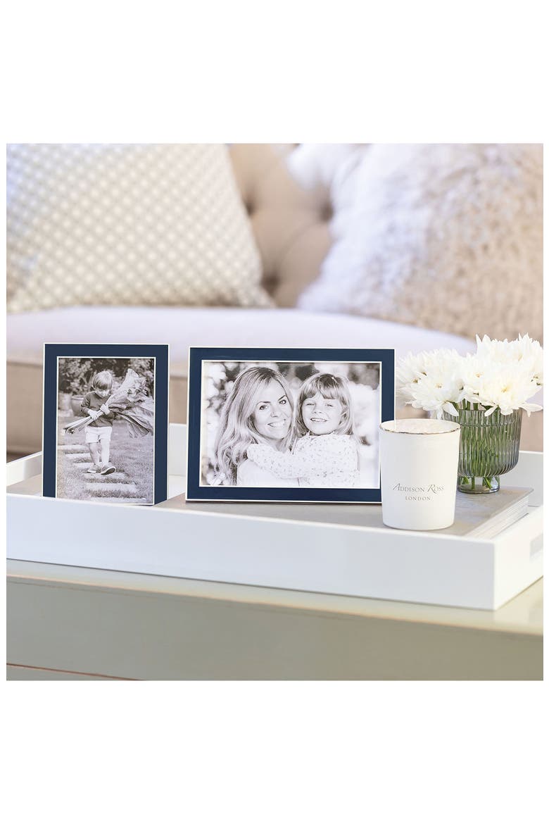 Navy Enamel Picture Frame, Alternate, color, BLUE