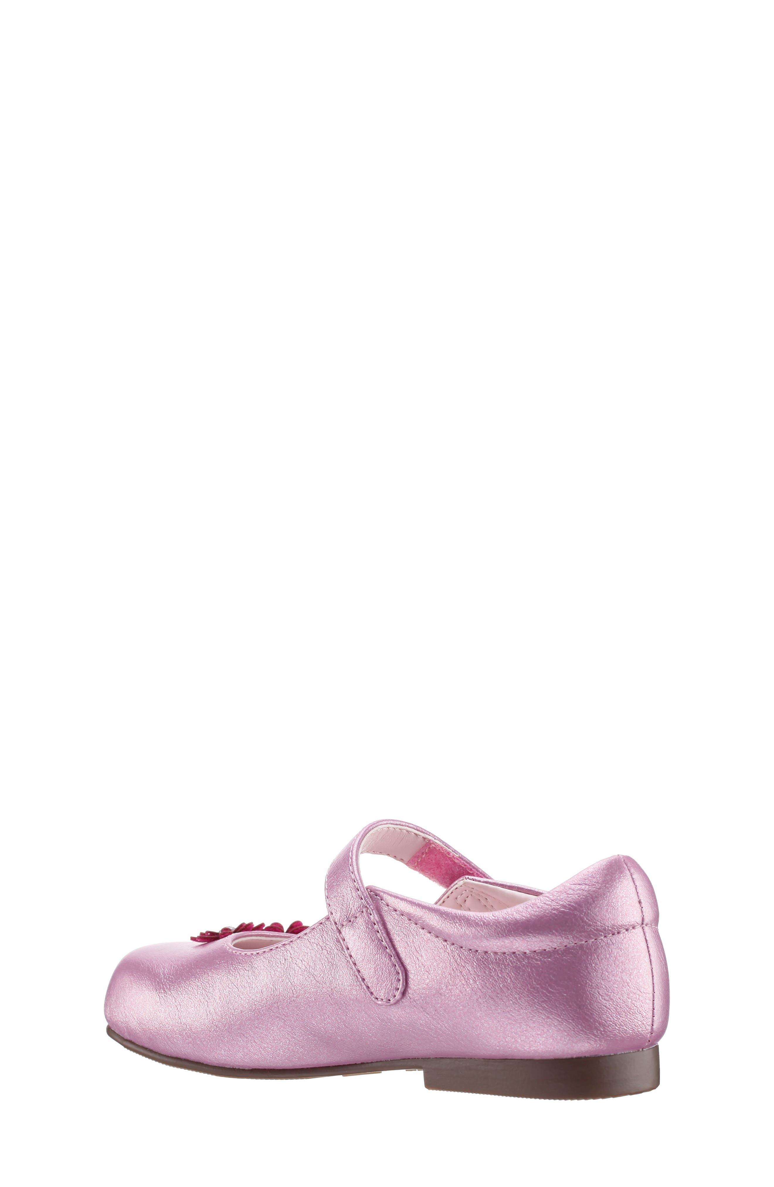 Nina Kids' Daisy Mary Jane Flat, Alternate, color, Light Pink Shimmer