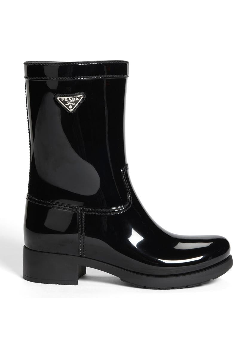 Prada Rubber Rain Boot, Alternate, color,