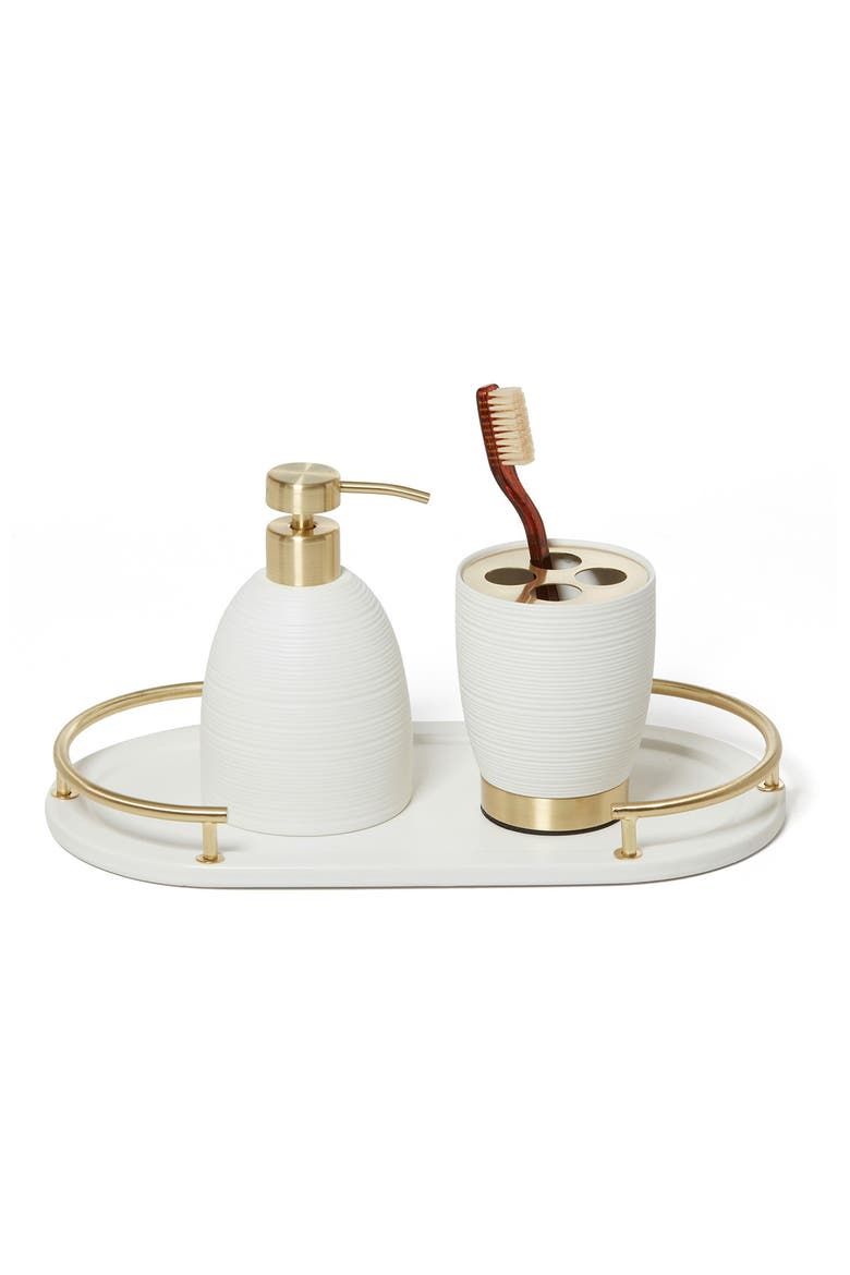 Dubai 3-Piece Bathroom Accessory Set, Alternate, color, WHITE