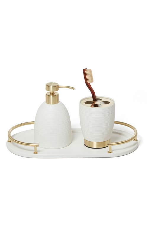 Roselli Trading Company Dubai 3-piece Bathroom Accessory Set In White