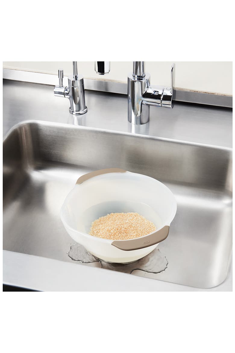 OXO Rice & Grains Washing Colander, Alternate, color, GRAY