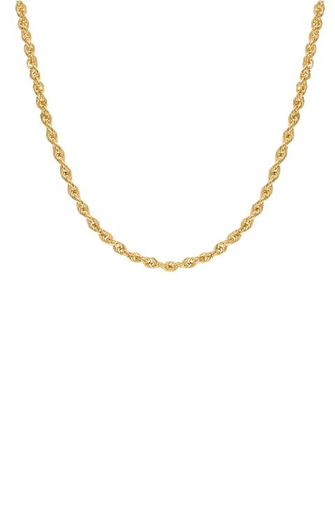 14K Gold Rope Chain Necklace