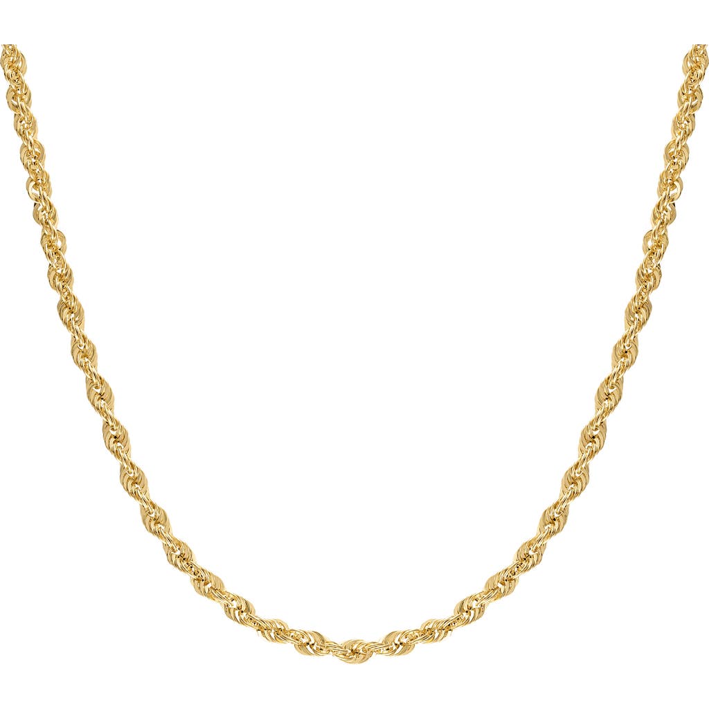 Fuzion Creations 14k Gold Rope Chain Necklace In Yellow
