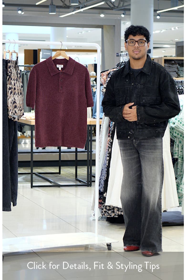 Ribbed Chenille Polo Sweater video