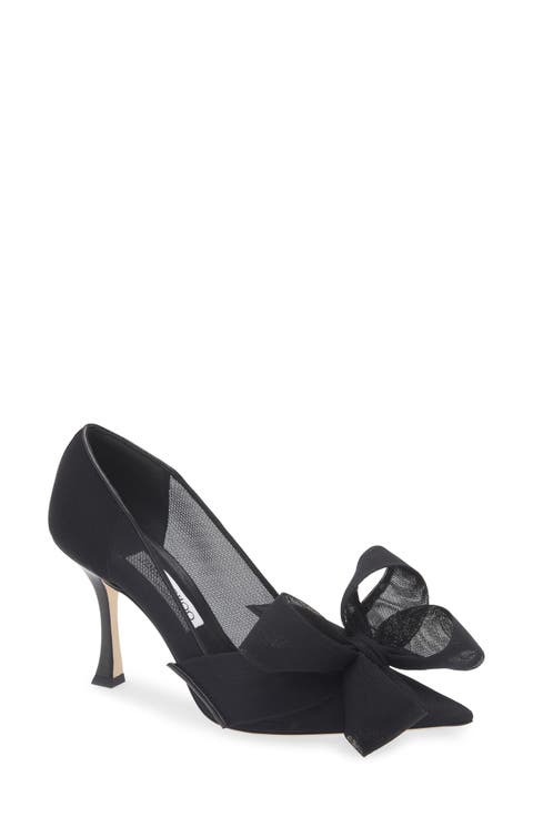 JIMMY CHOO size39 レディース ➕別色紐つき エロイーズ 80 | ブラック ヴィンテージメタリックレザー