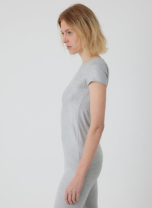 Majestic Filatures Soft Touch Metallic Short Sleeve T-shirt In Gray