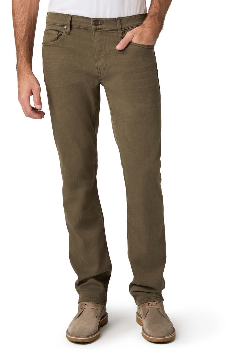 PAIGE Normandie Straight Leg Jeans, Main, color, Olive Branch