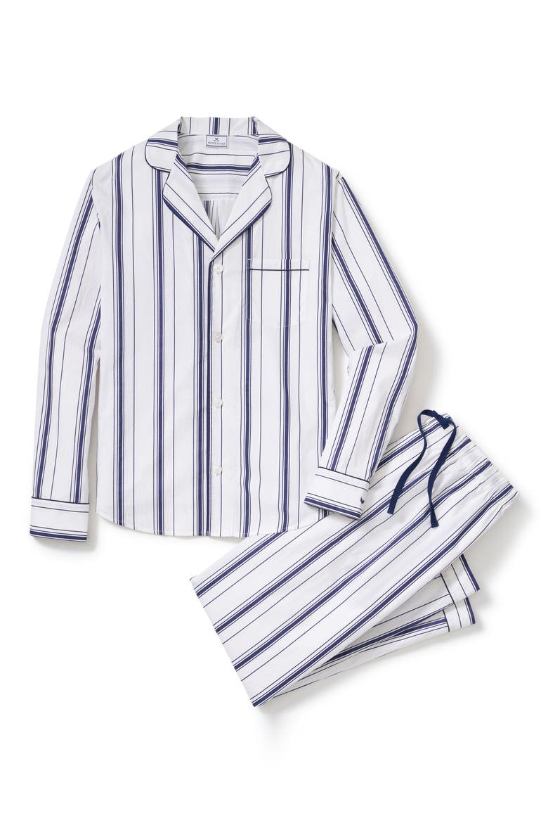Poplin Pajamas, Alternate, color, NAVY