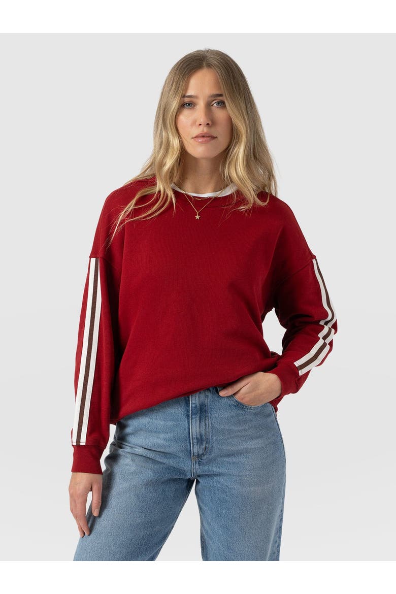 Victory Sweatshirt, Alternate, color, Red Brown Stripe