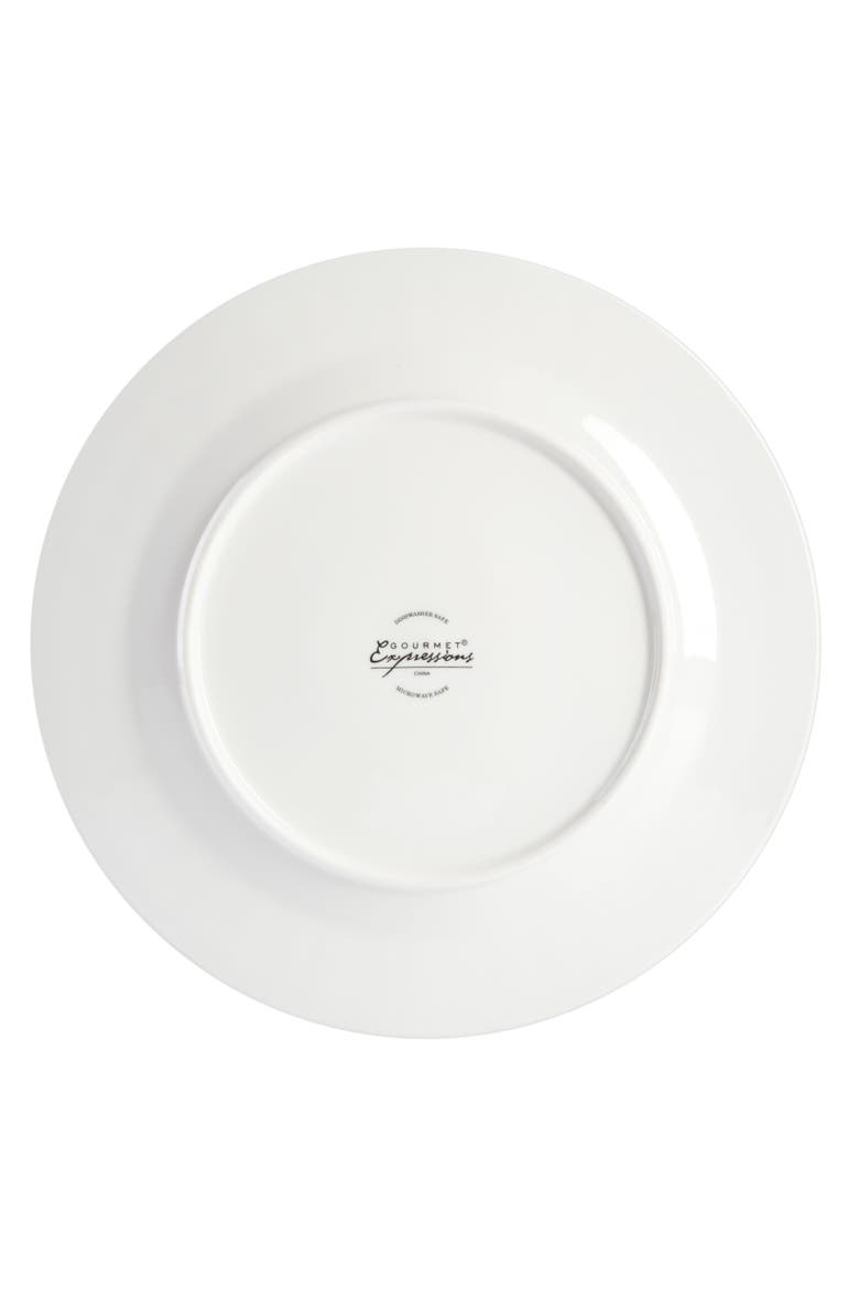Gracious Dining Embossed 40-Piece Porcelain Dinnerware Set, Alternate, color, White
