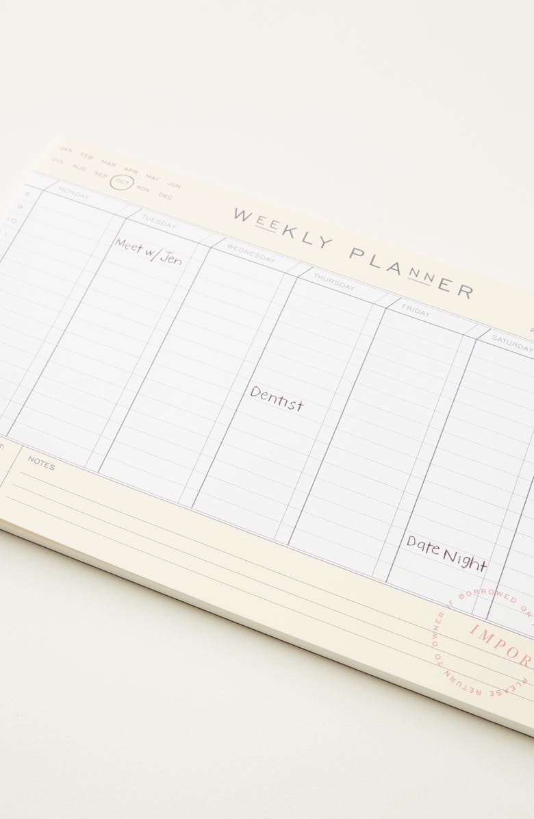 Anthropologie Home Home Lea Weekly Planner Desk Pad, Alternate, color,