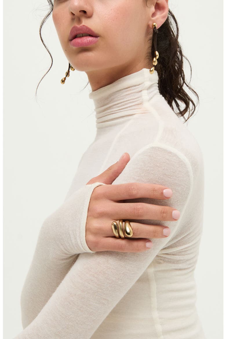 Triple Spiral Statement Ring in Gold tone, Alternate, color, Gold