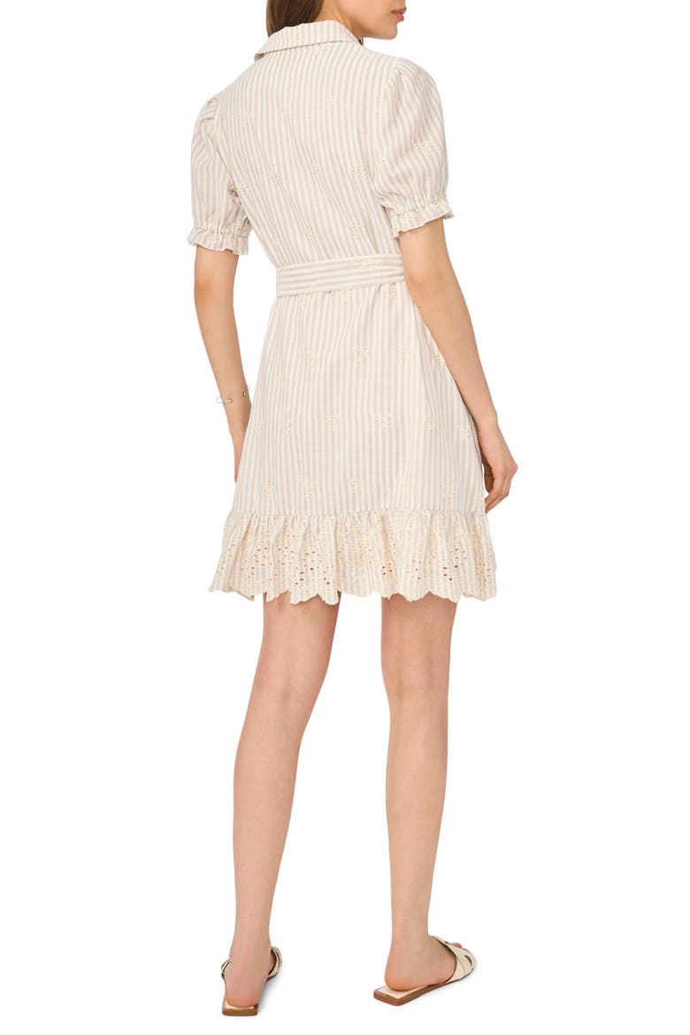 Short Sleeve Belted Shirtdress, Alternate, color, BIRCH