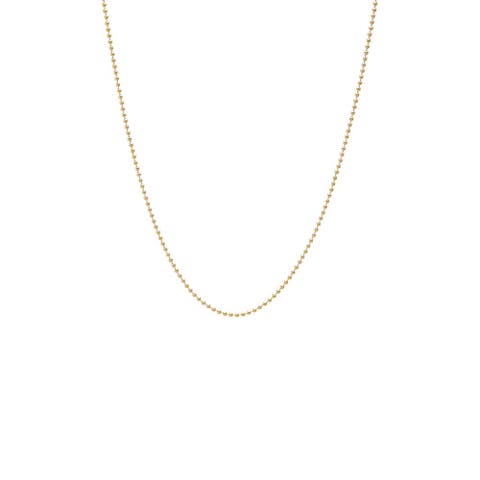 Ball Chain Link Necklace 14K