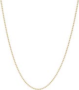 BY ADINA EDEN Ball Chain Link Necklace 14K