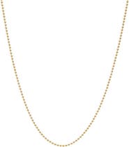 BY ADINA EDEN Ball Chain Link Necklace 14K