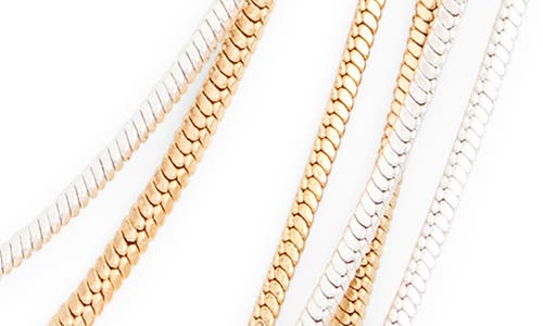 Nordstrom Rack Two-tone Snake Chain Layered Necklace In Multi