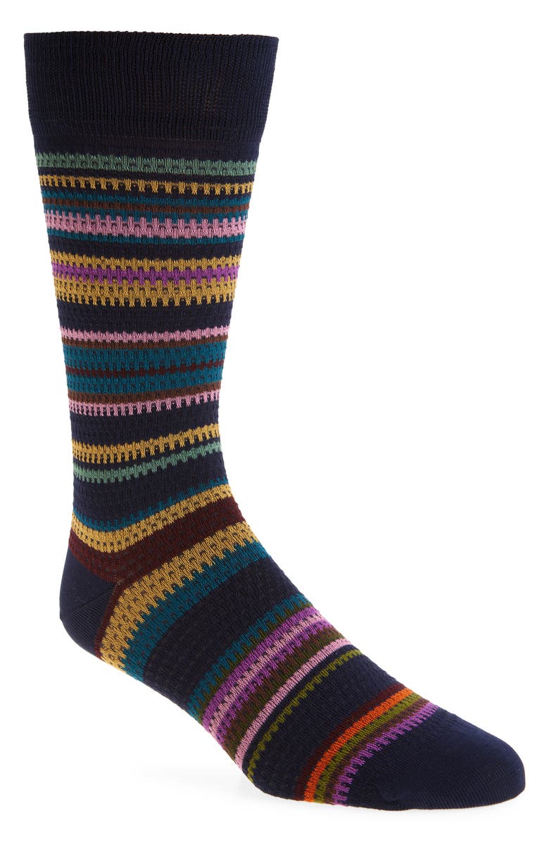 Paul Smith Harvey Stripe Cotton Blend Dress Socks, Main, color,