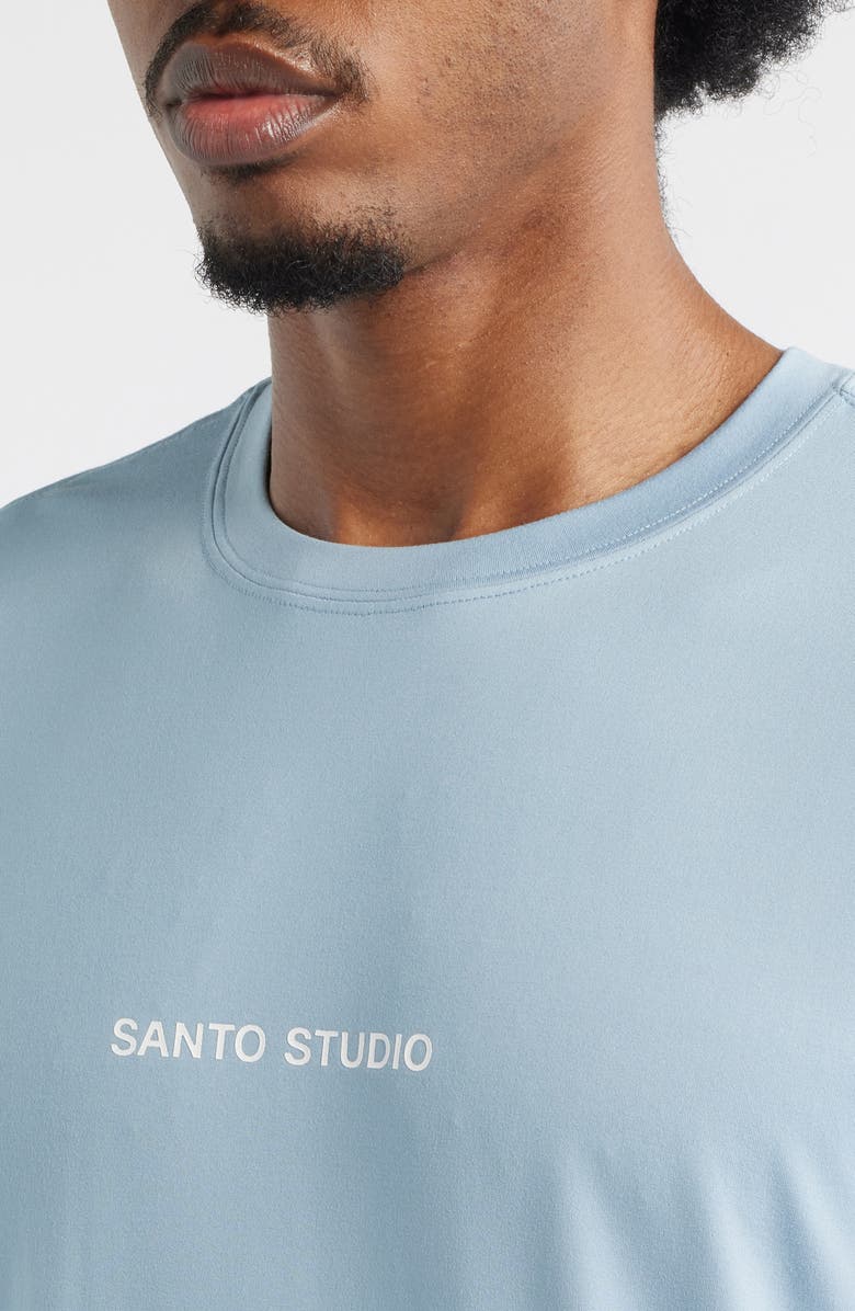 SANTO STUDIO Tempo Haze Tech Logo Graphic T-Shirt, Alternate, color, Baby Blue