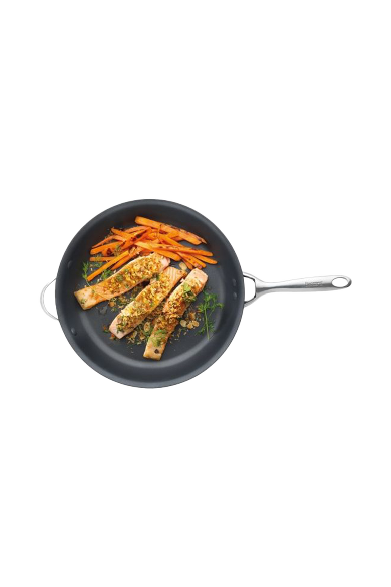 iD3® Frypan with Helper Handle 12.5", Alternate, color, BLACK
