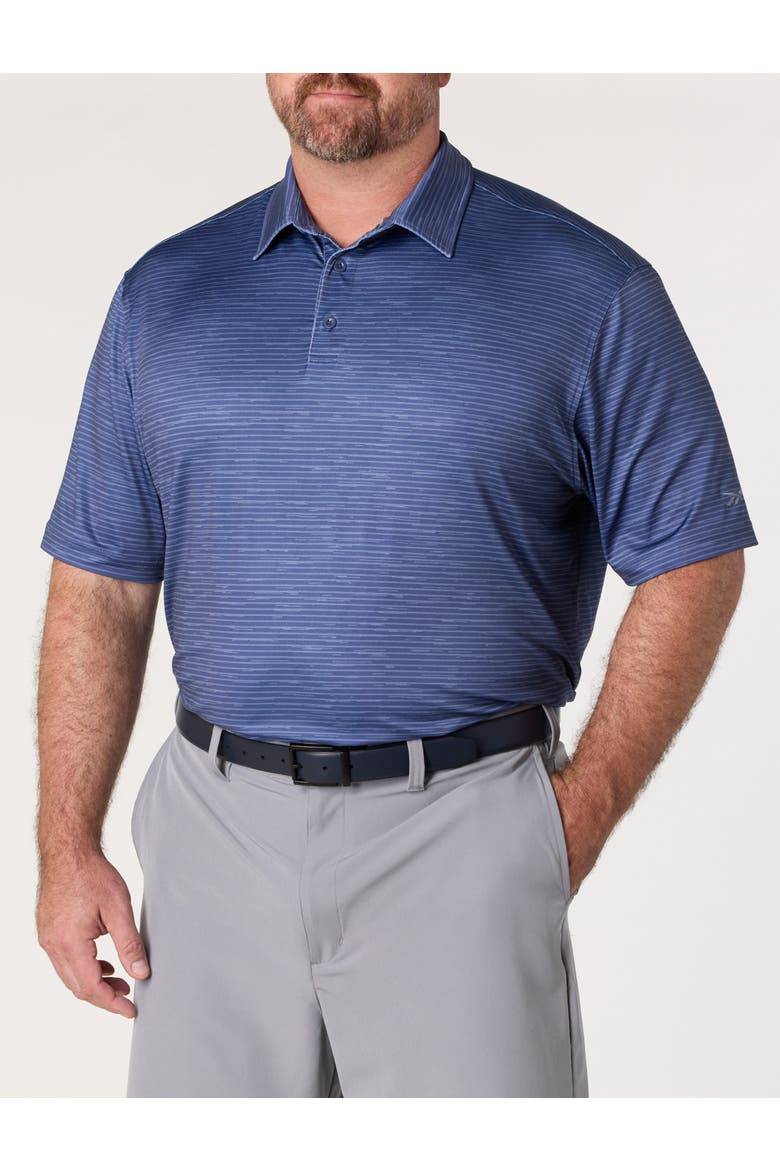 Big & Tall Performance Striped Polo Shirt V3, Main, color, LEGACY BLUE