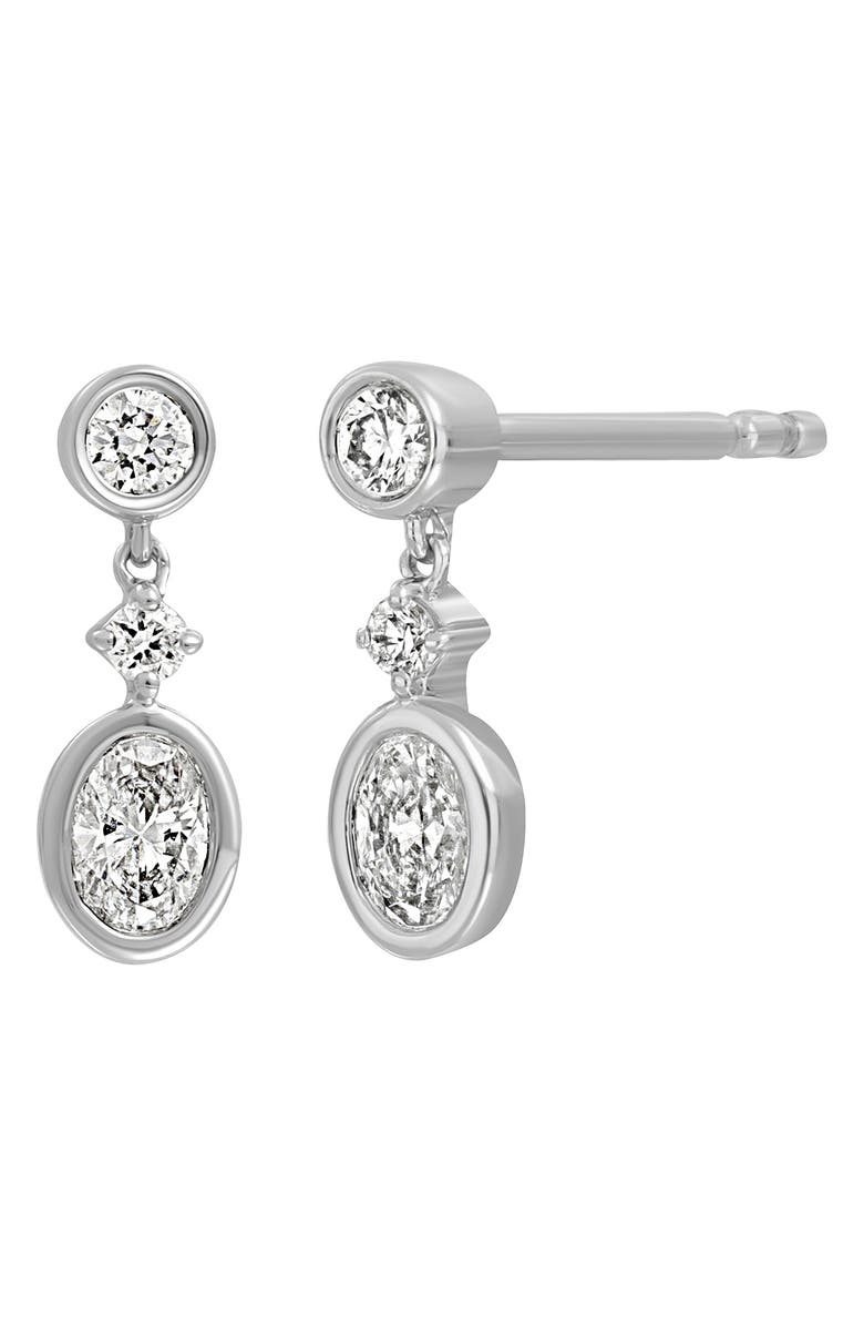 Bony Levy Monaco Diamond Drop Earrings, Main, color, 18Kw White Gold