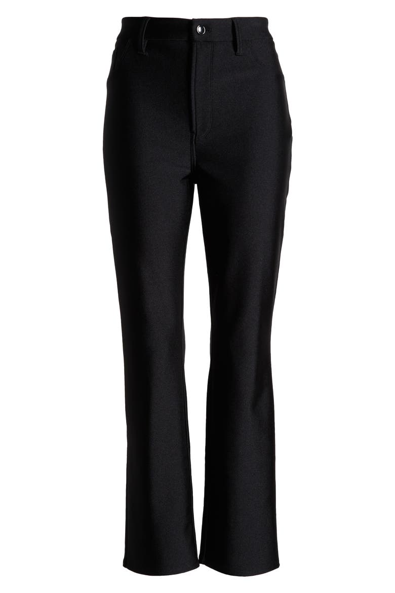 Compression Shine Straight Leg Crop Pants, Alternate, color, BLACK001