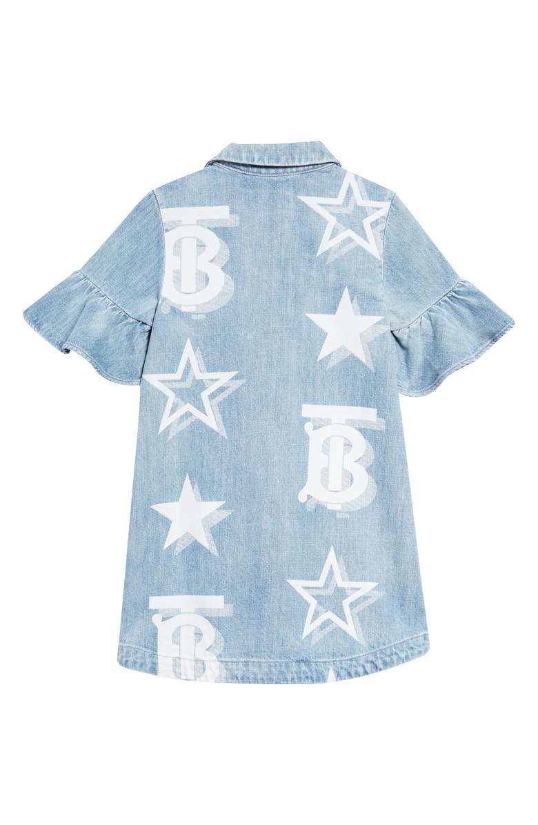 Burberry Kids' Blair TB Monogram Star Denim Dress, Alternate, color,