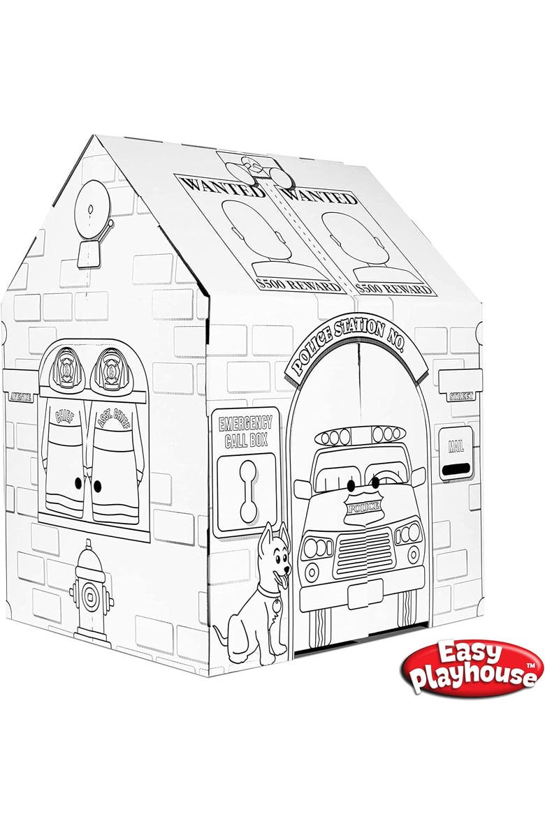 Easy Playhouse Police And Fire Station Kids Art & Craft, Alternate, color, Multicolored