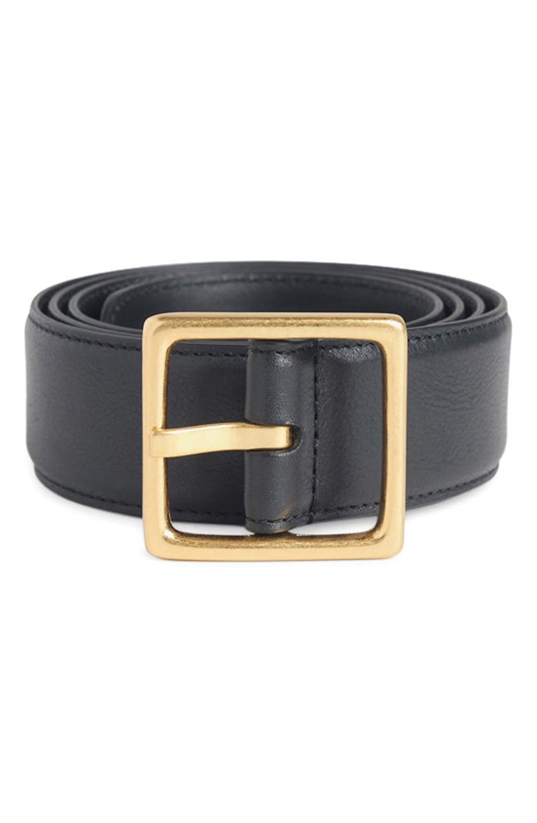 Favorite Daughter Leather Belt, Alternate, color, Black/ Antique Brass