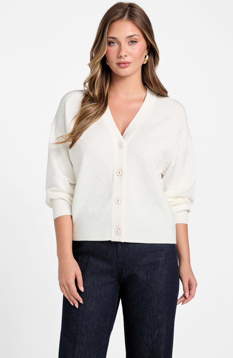 Marciano Miley Cardigan, Alternate, color, White Peaks
