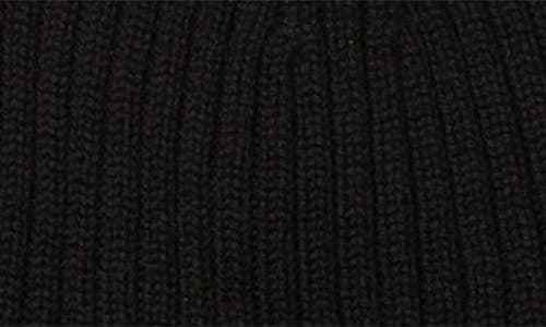 Lacoste Wool Cuff Beanie In Black
