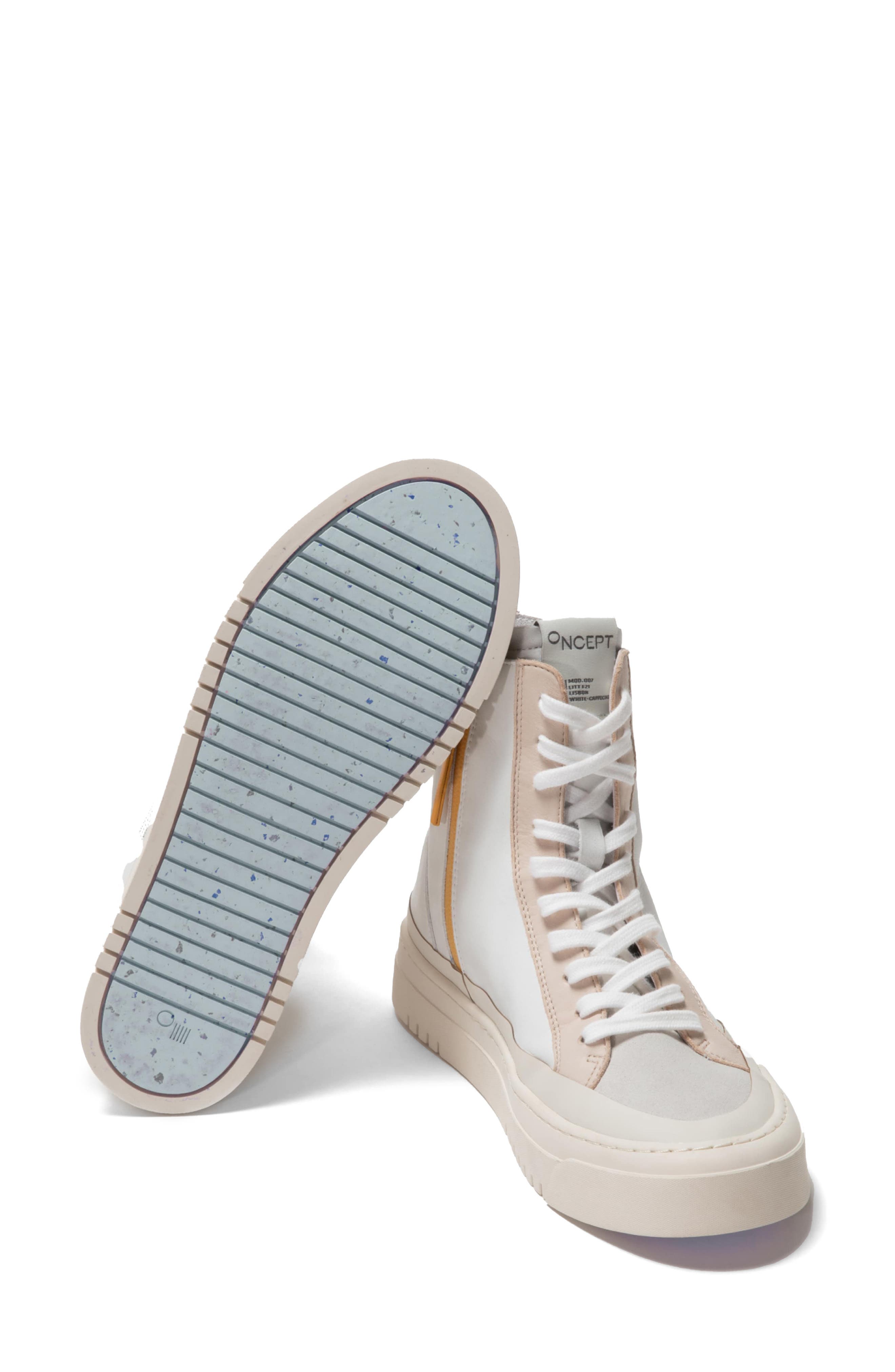 Oncept Lisbon High Top Sneaker, Alternate, color, White Cloud - Cappuccino