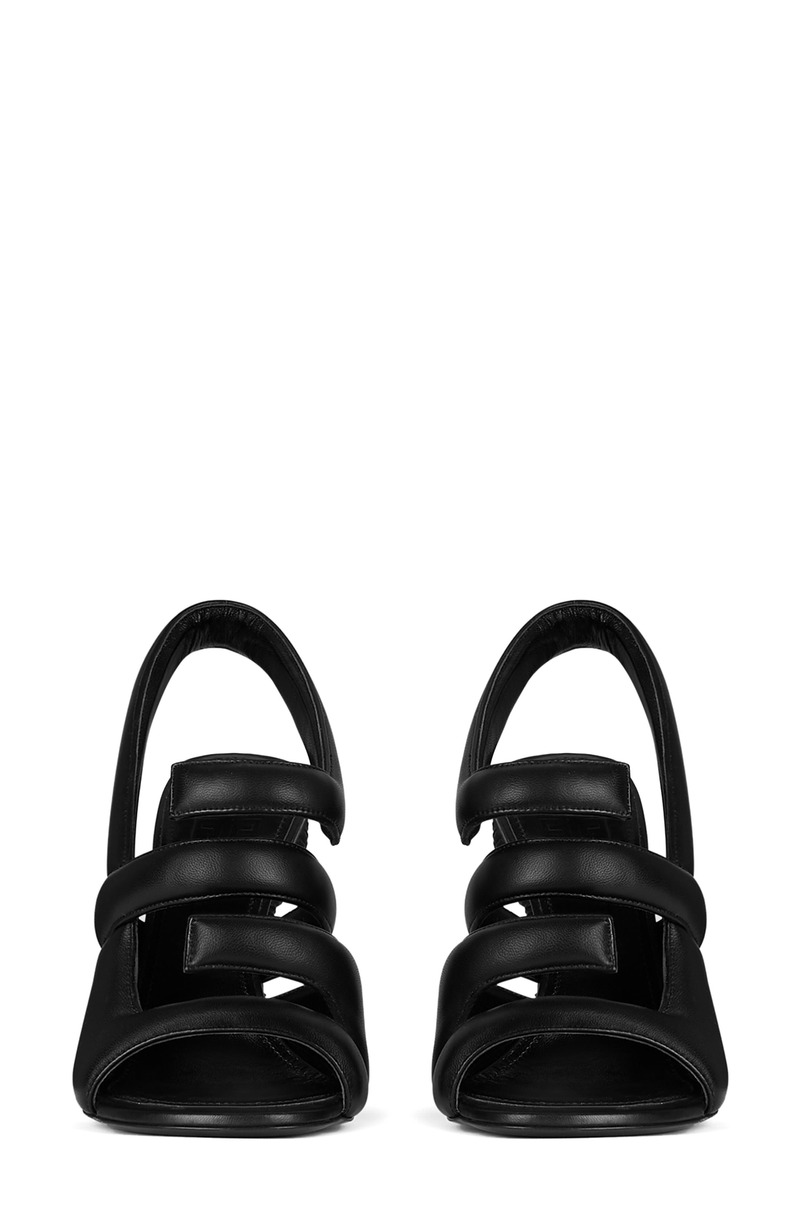 4G Logo Horn Slingback Sandal, Alternate, color, BLACK