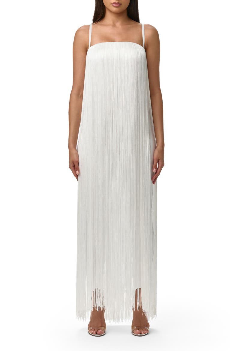 Butter Fringe Romper, Main, color, WHITE