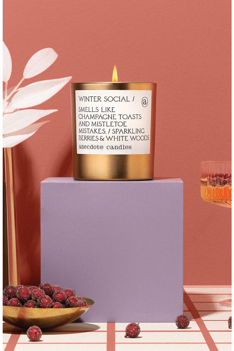 Winter Social Candle, Alternate, color, GOLD