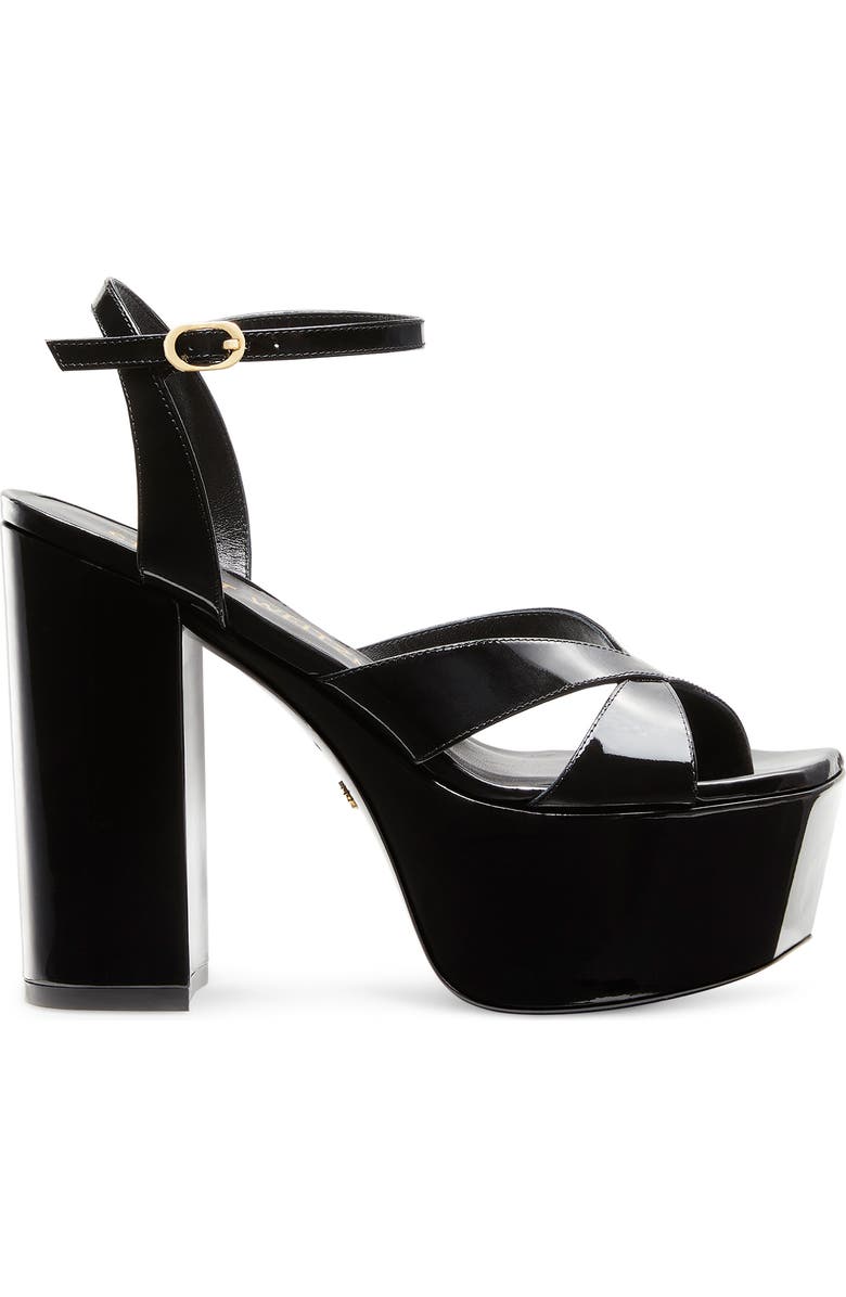 Stuart Weitzman Miami Square High 140 Platform Sandal, Alternate, color,