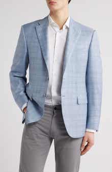 Canali Siena Regular Fit Plaid Wool & Silk Blend Sport Coat