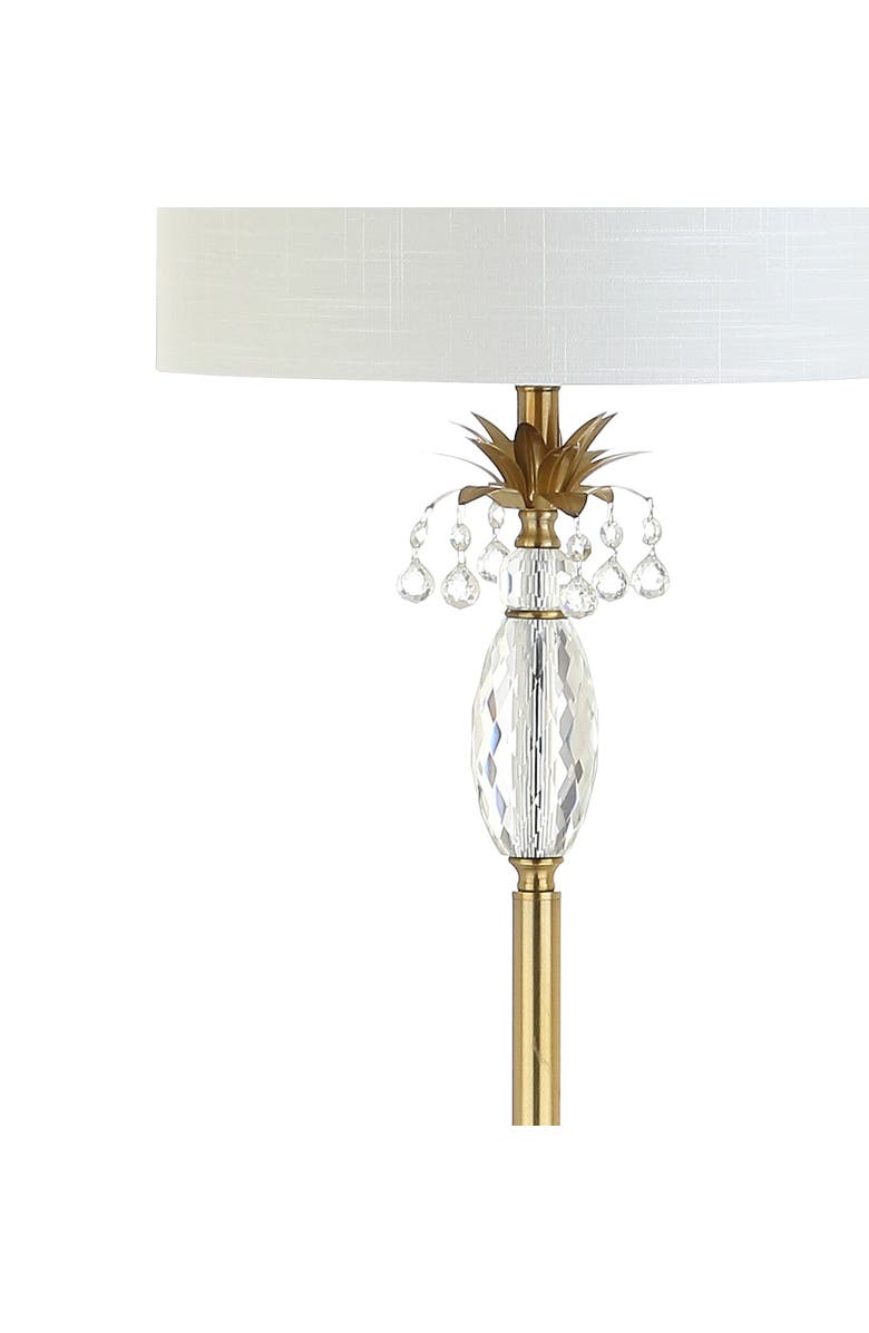 JONATHAN Y Adalyn Crystal / Metal LED Floor Lamp, Alternate, color, Clear/Brass Gold
