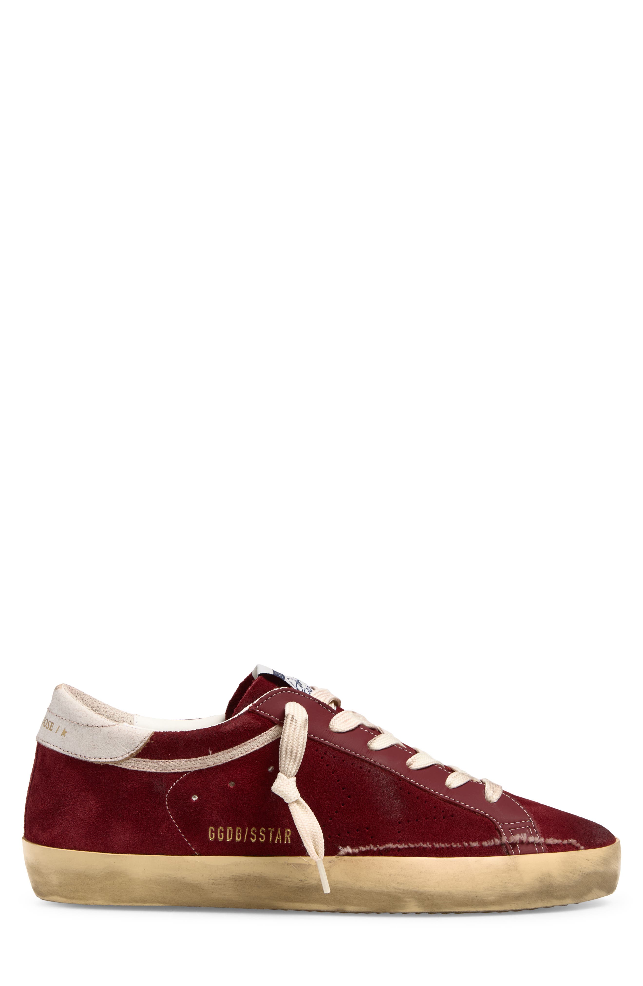 Super Star Perforated Sneaker, Alternate, color, RED/ WHITE